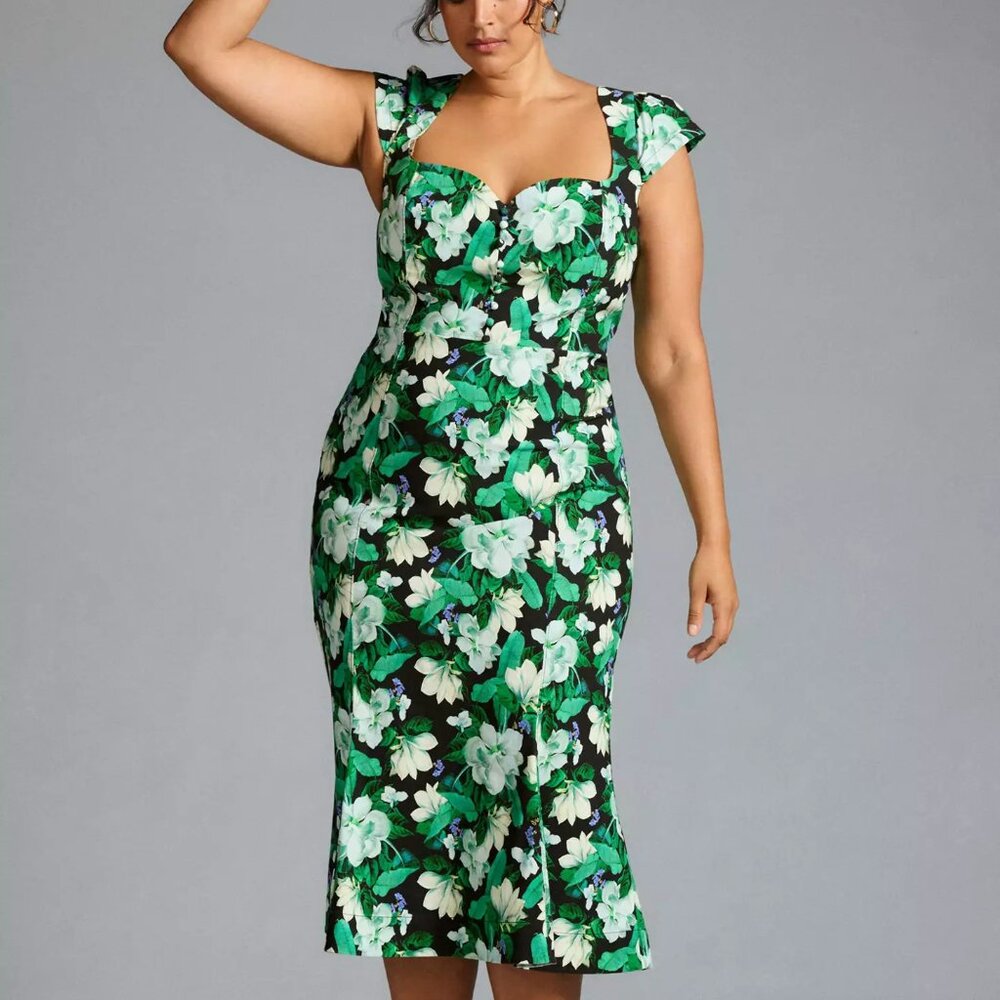 Anthropologie The Cecily Fit & Flare Sweetheart Dress - Only worn once!